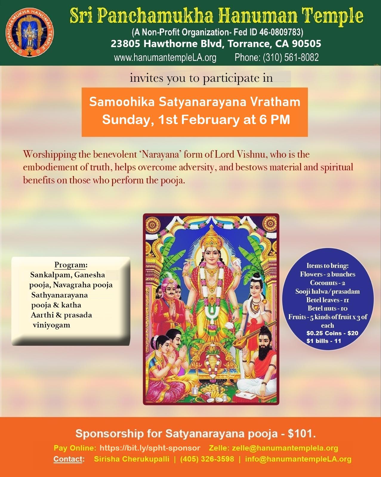 Samoohika Satyanaryana Vratham